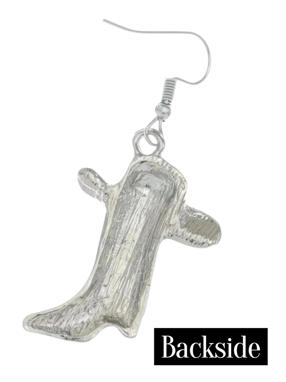 925 Sterling Silver Cowboy Boot & Hat Drop Earrings - Black/Silver - Picture 4 of 11